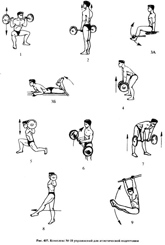 Комплексы упражнений атлетической подготовки